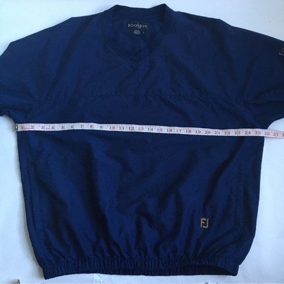 FootJoy Pullover V Neck Golf Windbreaker Jacket Navy Blue Large - Picture 12 of 14
